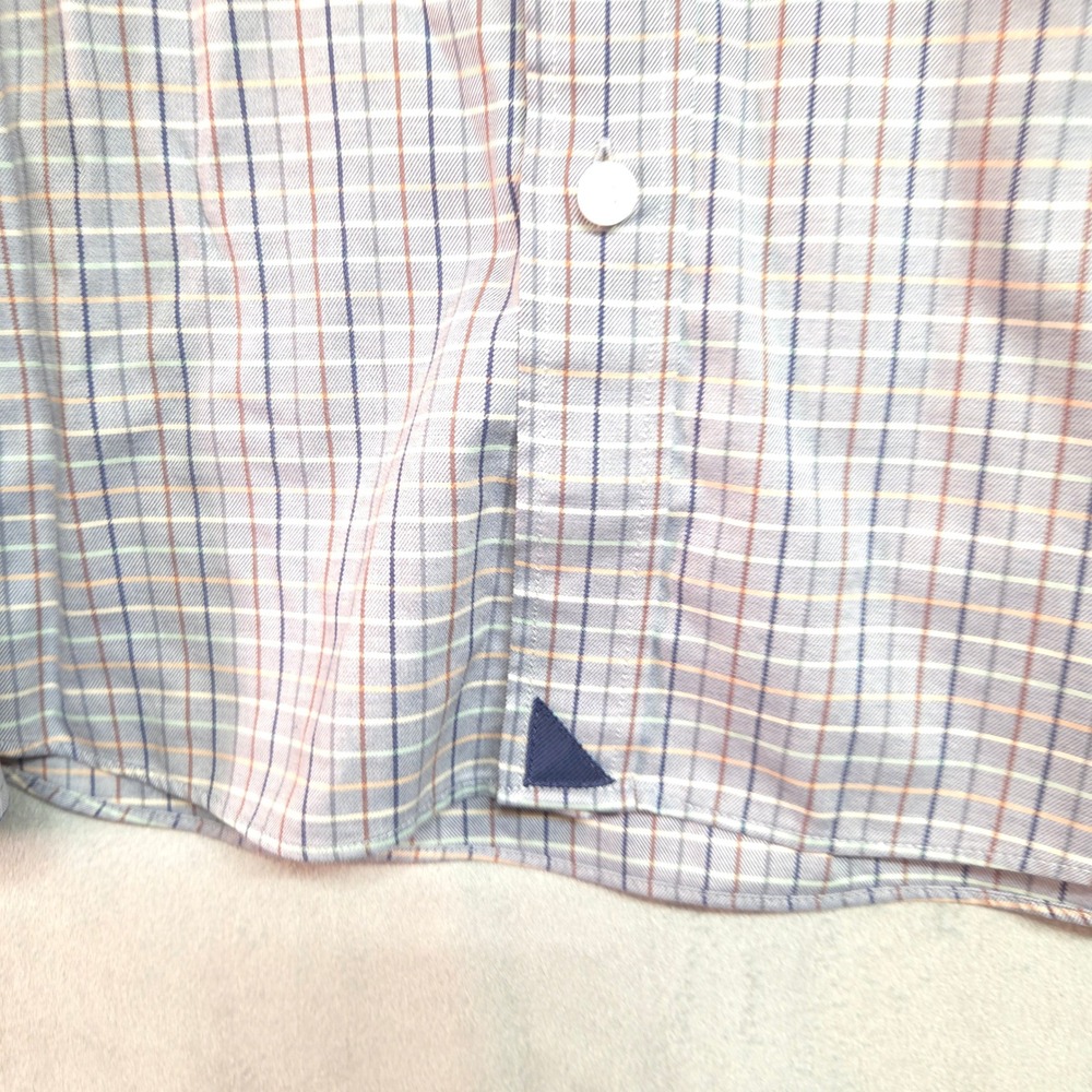 UNTUCKit Button Down Shirt Mens XL Blue Plaid Slim Fit Wrinkle Free Cotton - Picture 4 of 8